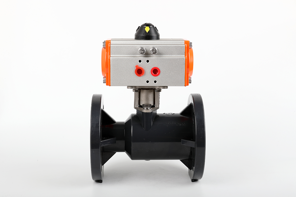 合水气动法兰一体球阀